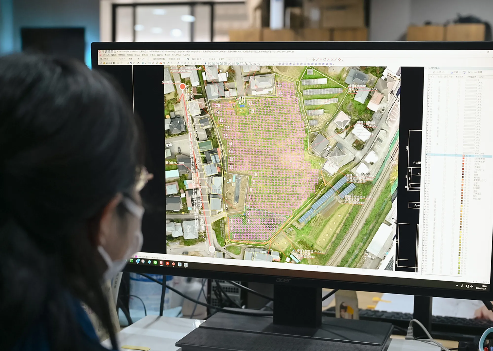 線路のメンテナンス作業の様子